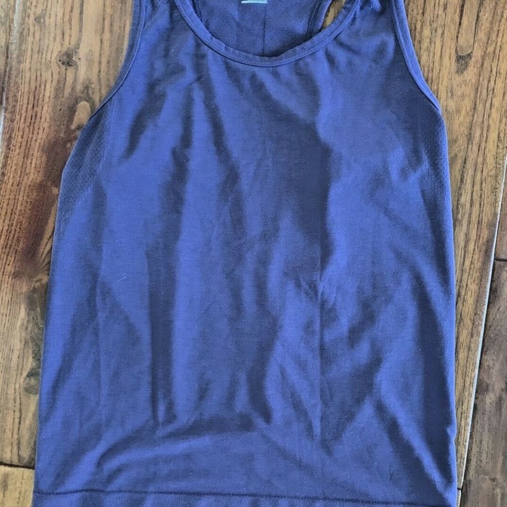 NIKE Tank Top SMALL 4-6 Purple Fit Dry aBnded Bottom Nylon Smoky Plum Racerback - Picture 8 of 13